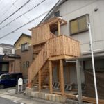 外部木製階段の改修
